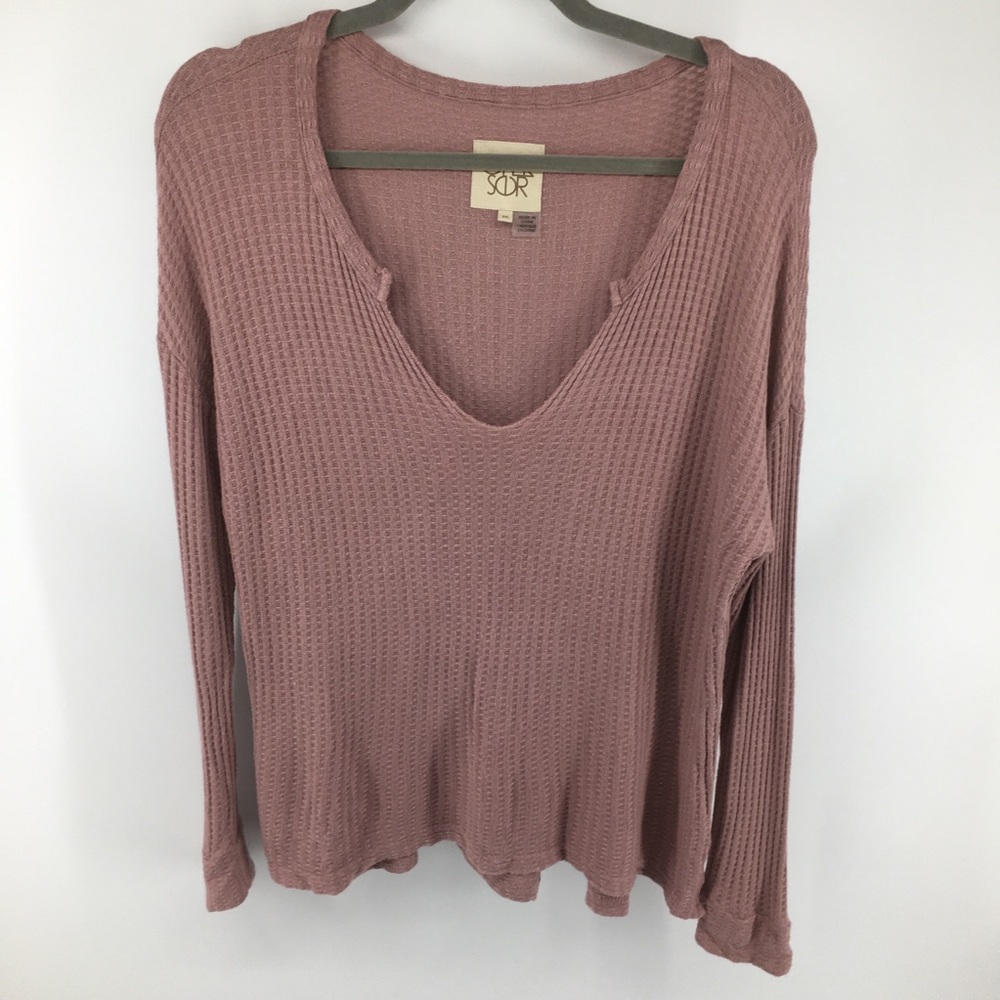 Anthropologie Chaser Waffle Knit Top
